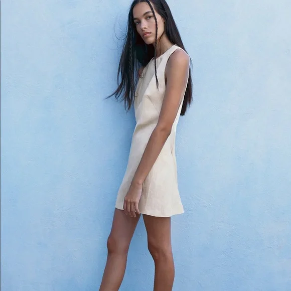 Zara CROCHET LINEN DRESS LIMITED EDITION